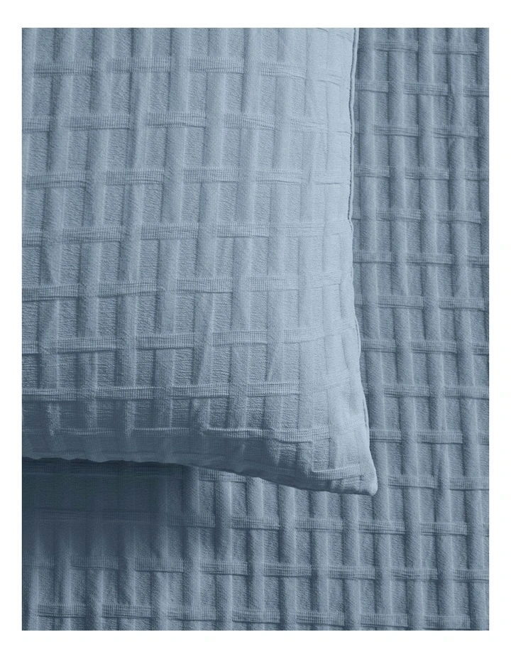 Aubrey Jacquard Quilt Cover Set in Cornflower image 5