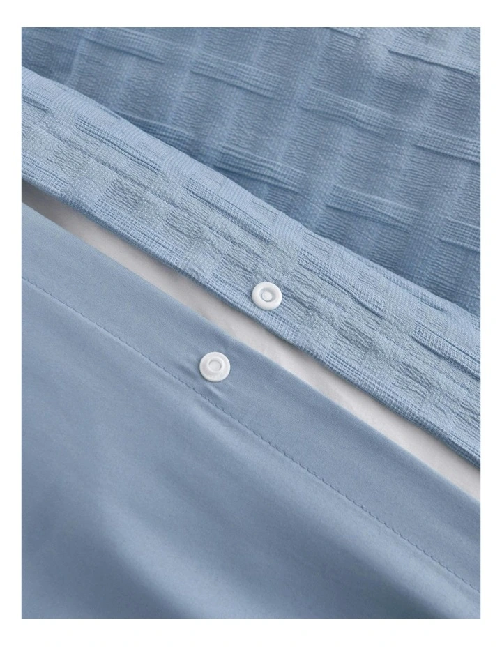 Aubrey Jacquard Quilt Cover Set in Cornflower image 6