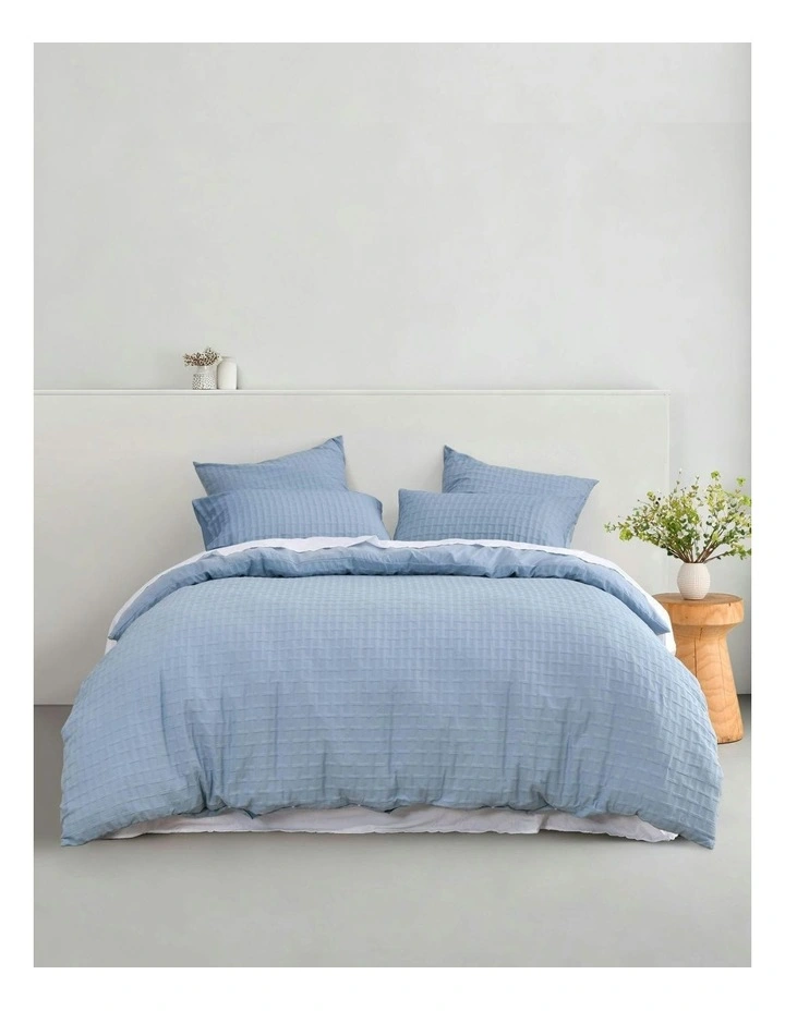 Aubrey Jacquard Quilt Cover Set in Cornflower image 7