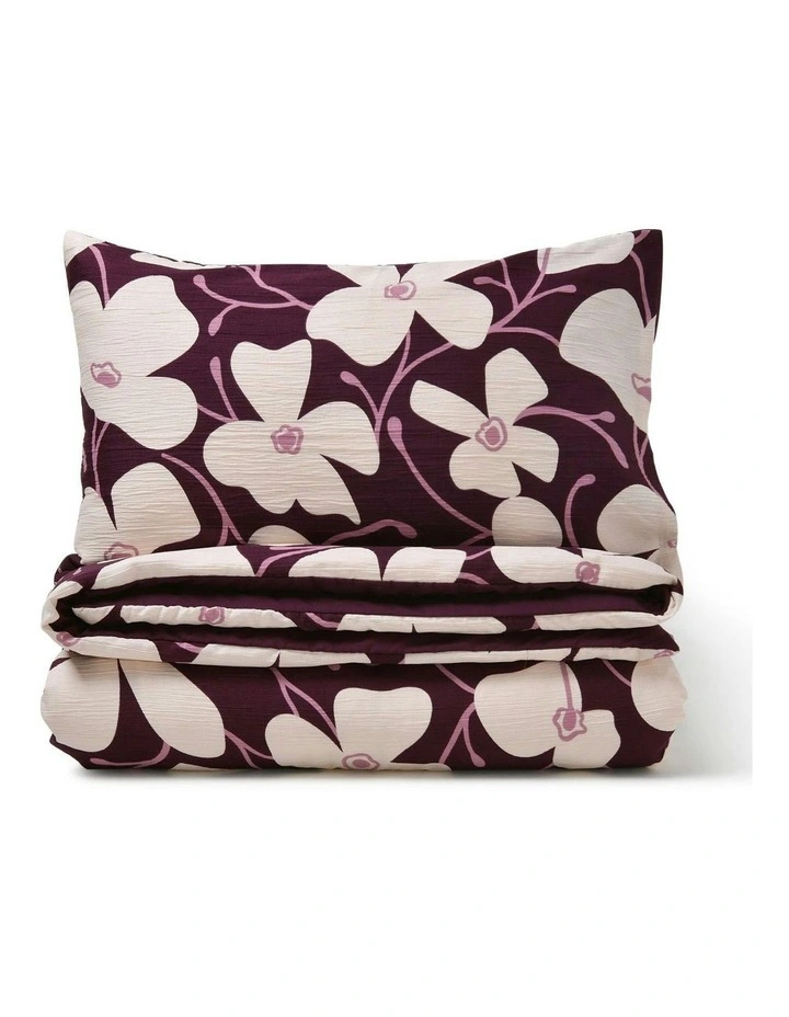 Ezra Printed Quilt Cover Set in Cherry image 2