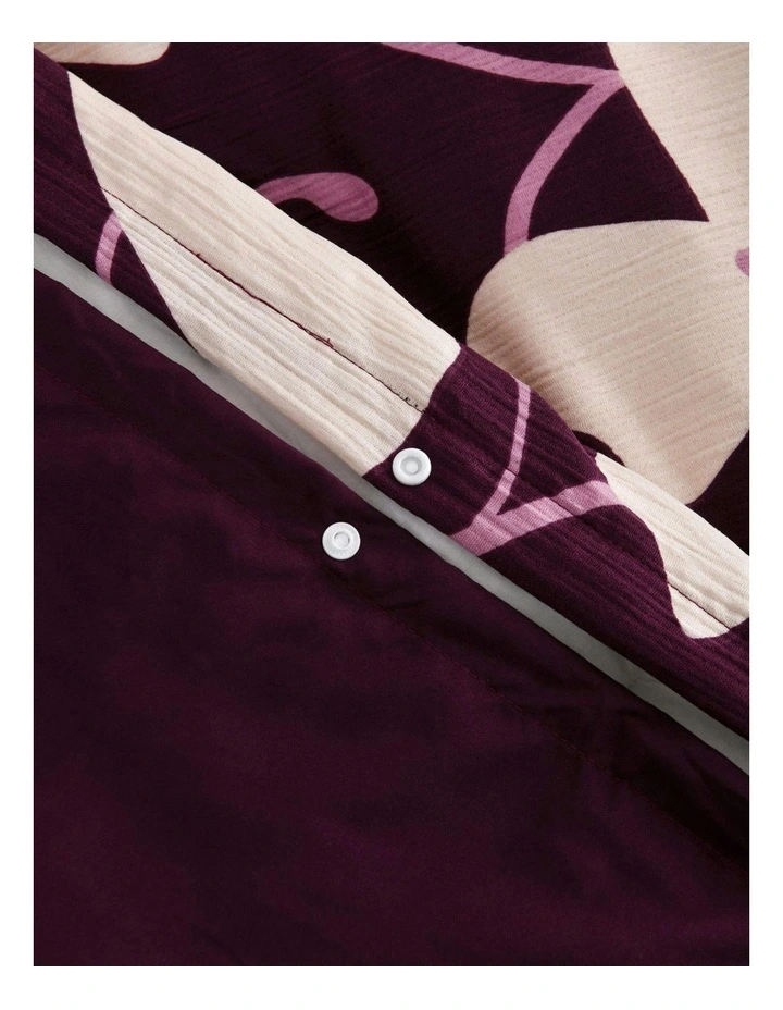 Ezra Printed Quilt Cover Set in Cherry image 6