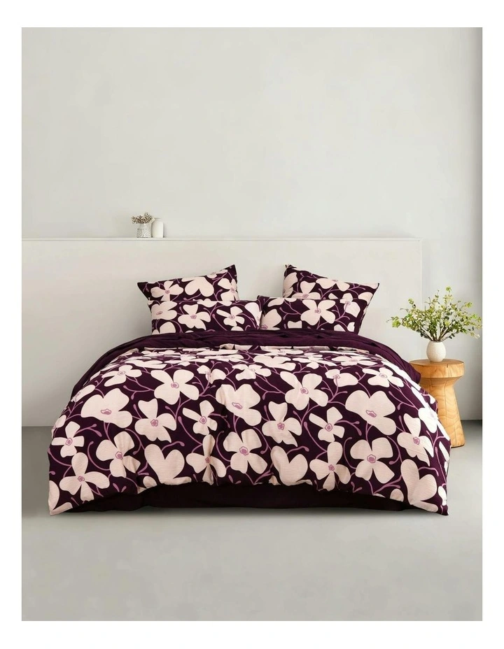 Ezra Printed Quilt Cover Set in Cherry image 7