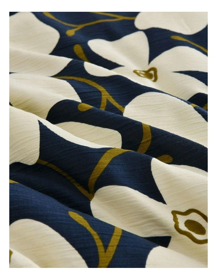 Ezra Printed Quilt Cover Set in Navy image 4