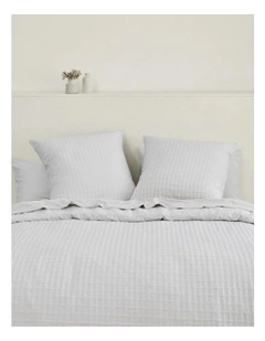 Aubrey Jacquard European Pillowcase Twin Pack in Dove Grey
