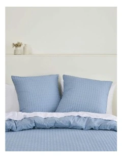 Aubrey Jacquard European Pillowcase Twin Pack in Cornflower