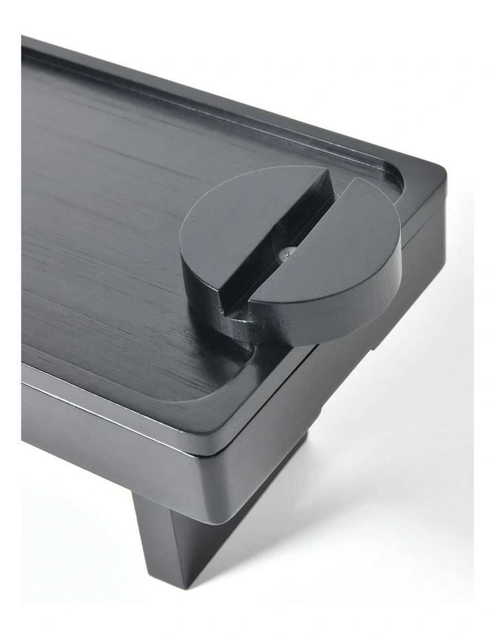 Japandi Armrest Sofa Tray Table in Black image 7