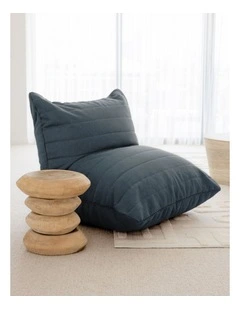 Linoire Quilted Beanbag Lounger Cover in Atlantic Blue