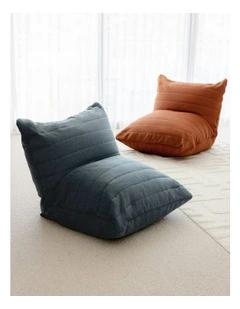 Linoire Quilted Beanbag Lounger in Atlantic Blue