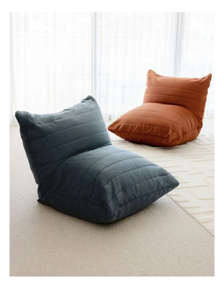 Linoire Quilted Beanbag Lounger in Atlantic Blue image 1