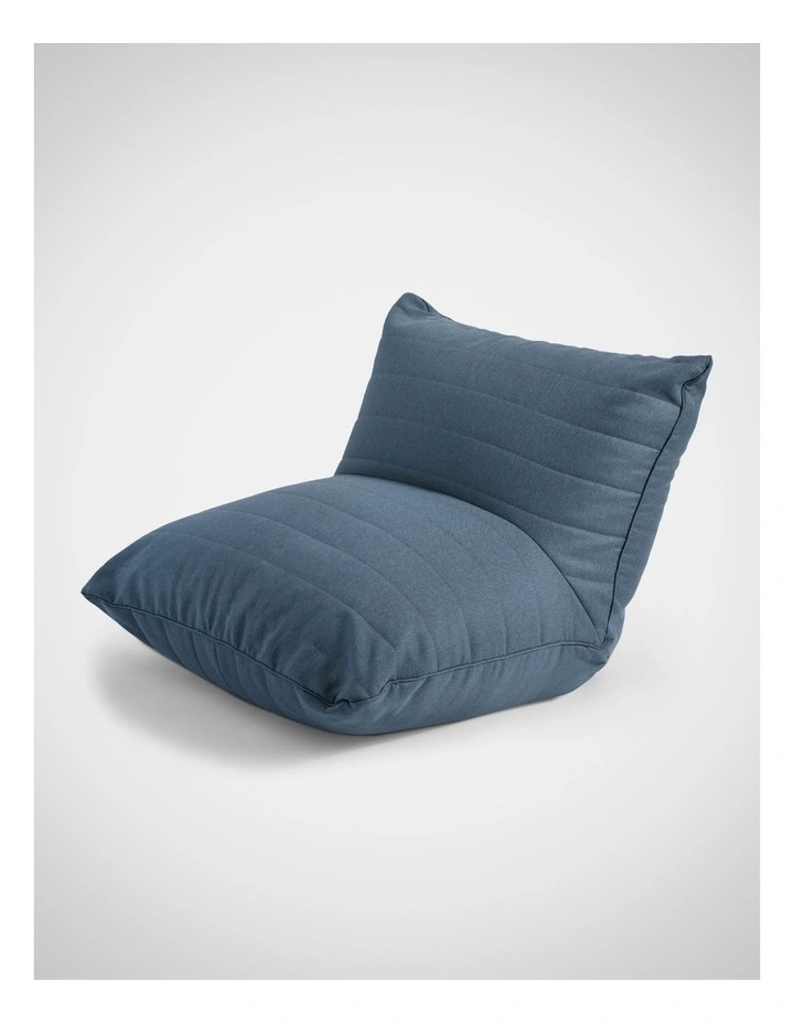 Linoire Quilted Beanbag Lounger Cover in Atlantic Blue image 2