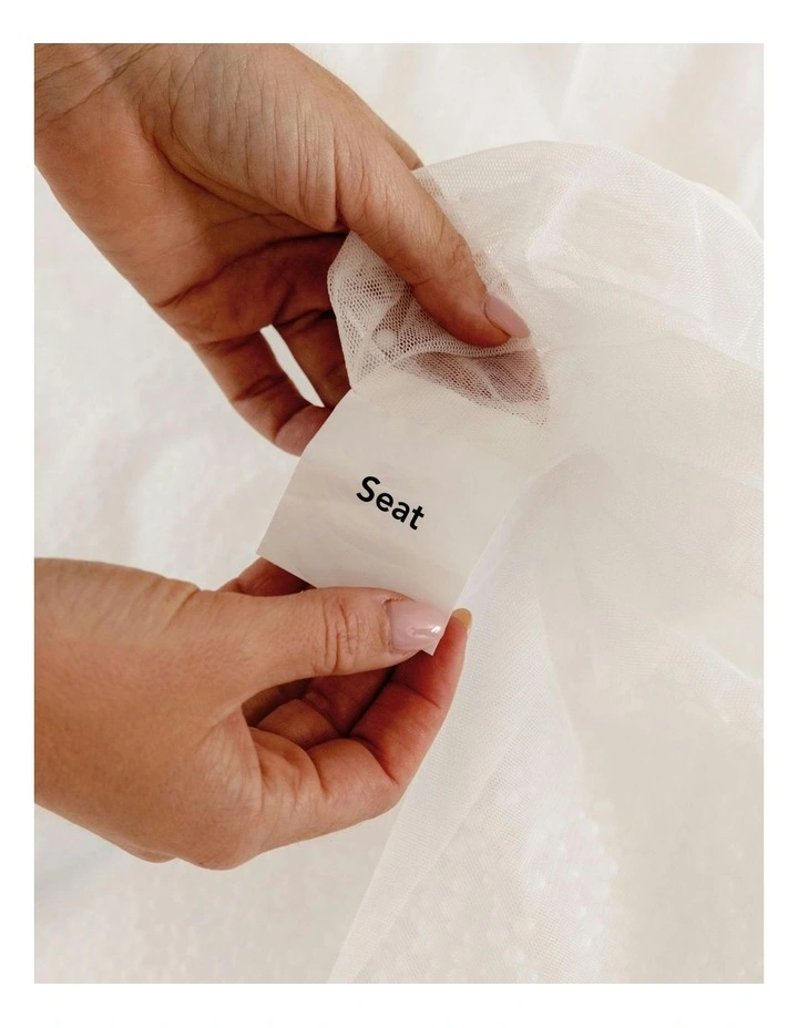 Linoire Quilted Beanbag Lounger in Atlantic Blue image 6