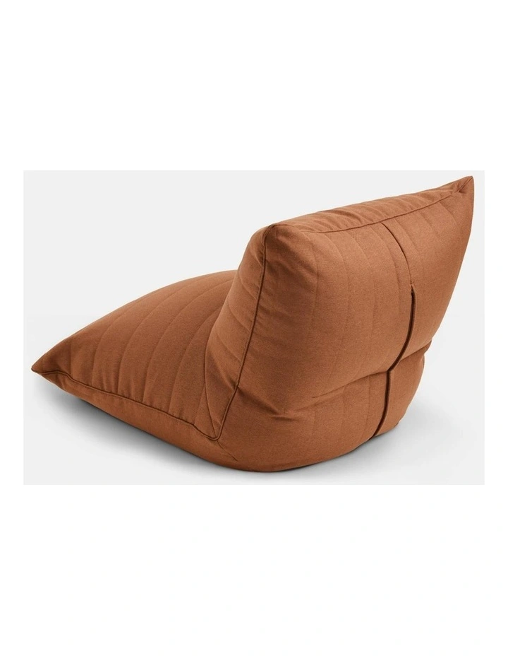 Linoire Quilted Beanbag Lounger in Rust image 4