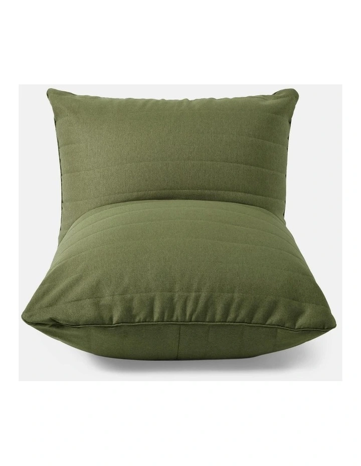 Linoire Quilted Beanbag Lounger in Moss Green image 2