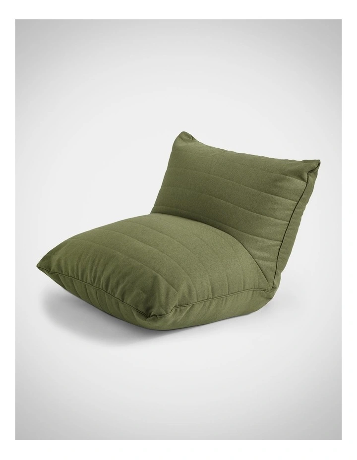Linoire Quilted Beanbag Lounger Cover in Moss Green image 3
