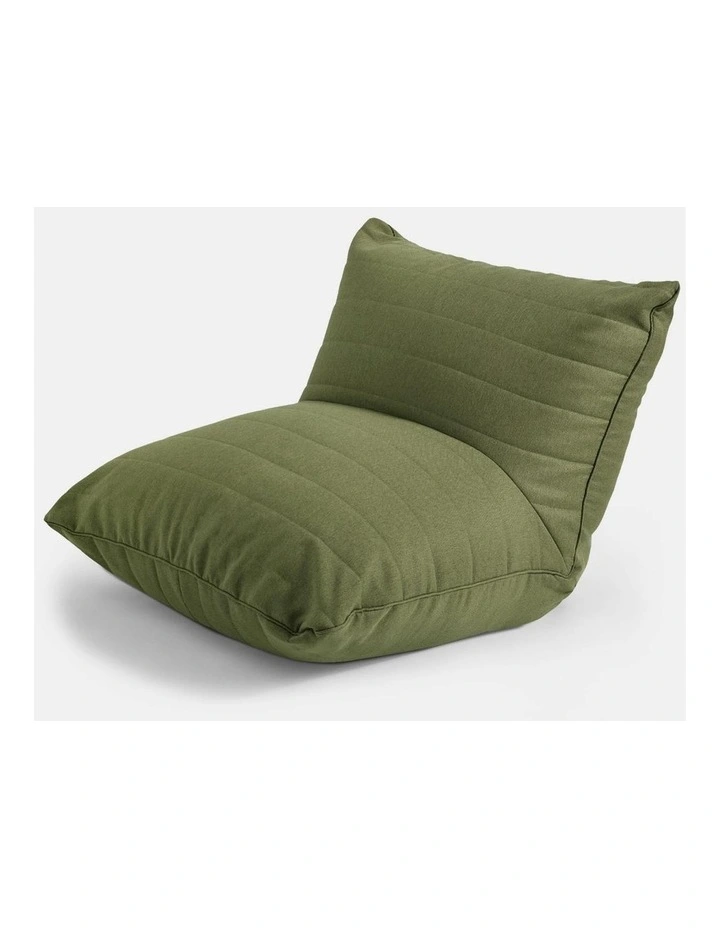 Linoire Quilted Beanbag Lounger in Moss Green image 3