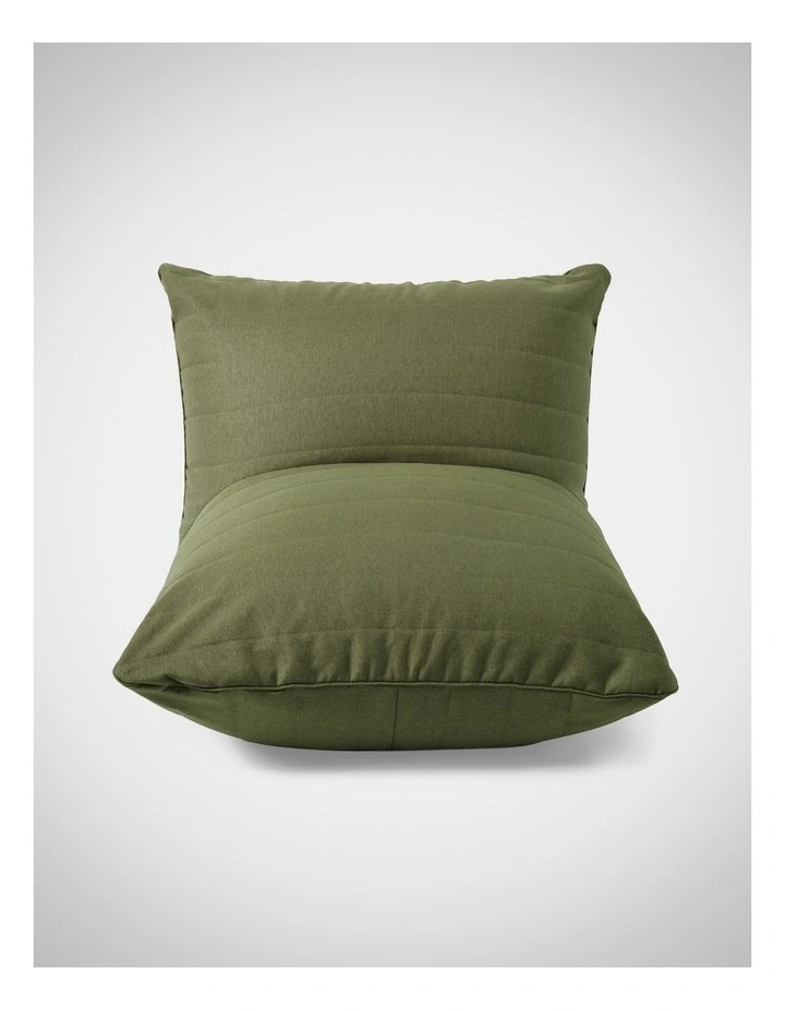 Linoire Quilted Beanbag Lounger Cover in Moss Green image 4