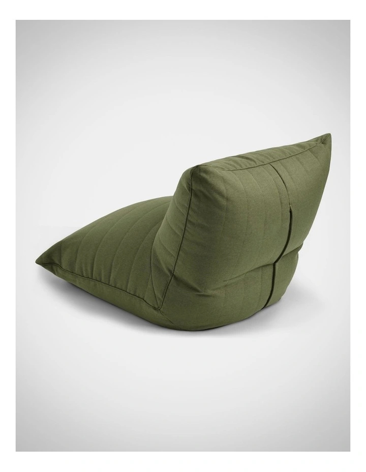 Linoire Quilted Beanbag Lounger Cover in Moss Green image 5