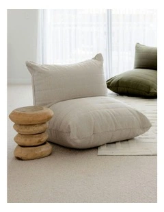 Linoire Quilted Beanbag Lounger in Sand Dune