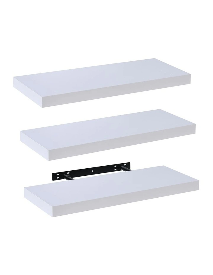 Takara Seiso Floating Wall Shelves Display Rack Set of 3 in White image 1