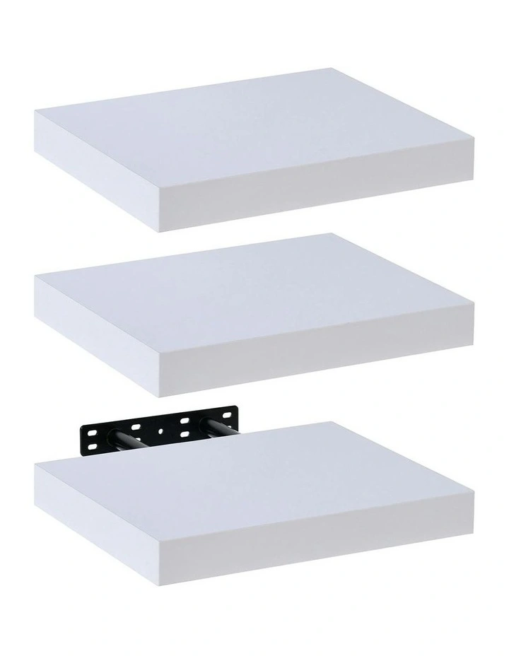 Takara Seiso Floating Wall Shelves Display Rack Set of 3 in White image 3