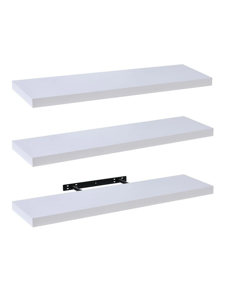 Takara Seiso Floating Wall Shelves Display Rack Set of 3 in White image 4