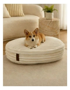 Cloud Crushed Foam Dog Bed in Cream