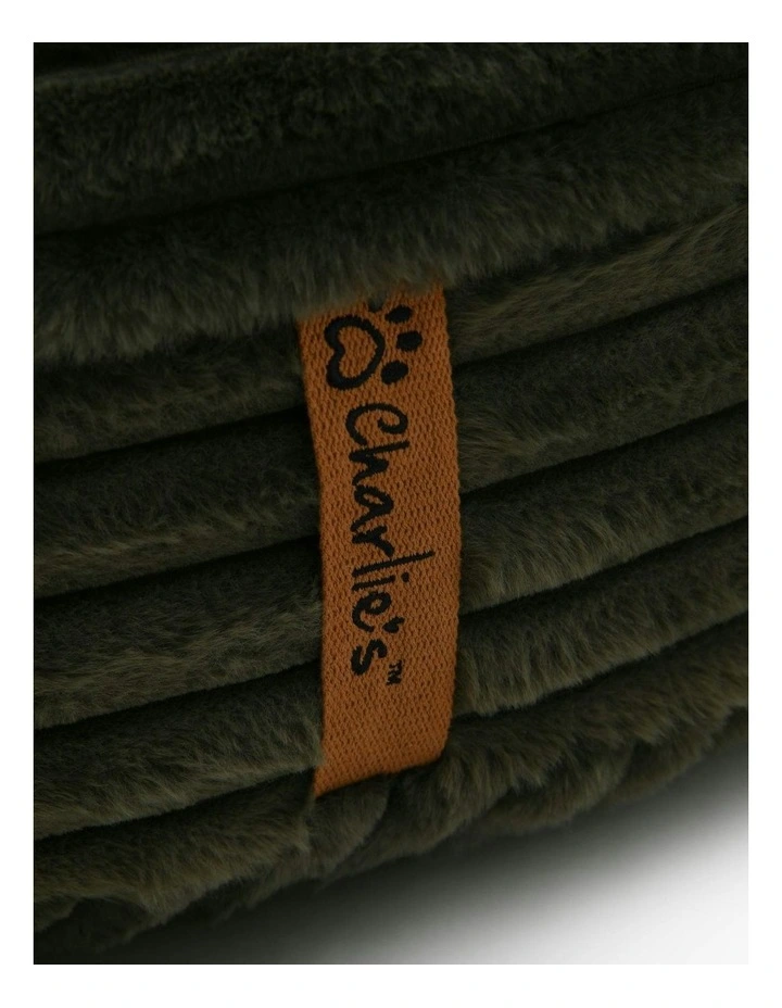 Cloud Crushed Foam Dog Bed in Olive image 3