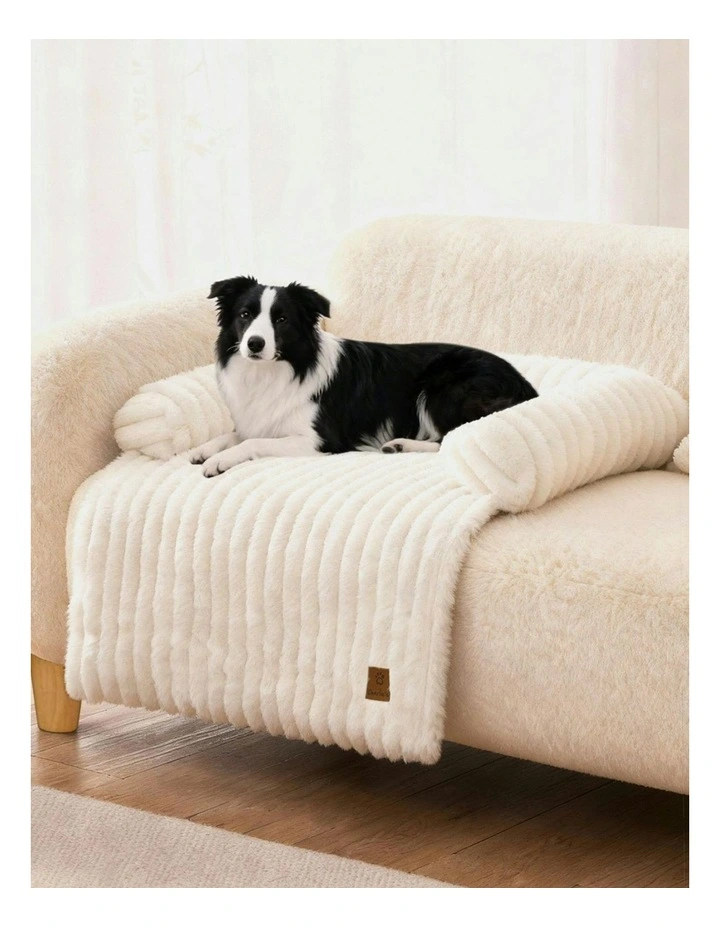 Cloud Bolster Sofa Protector Dog Bed in Cream image 1