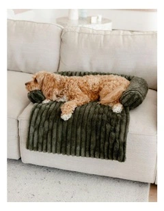 Cloud Bolster Sofa Protector Dog Bed in Olive