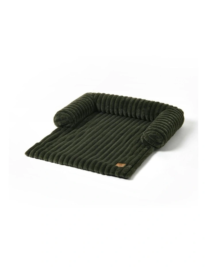 Cloud Bolster Sofa Protector Dog Bed in Olive image 3