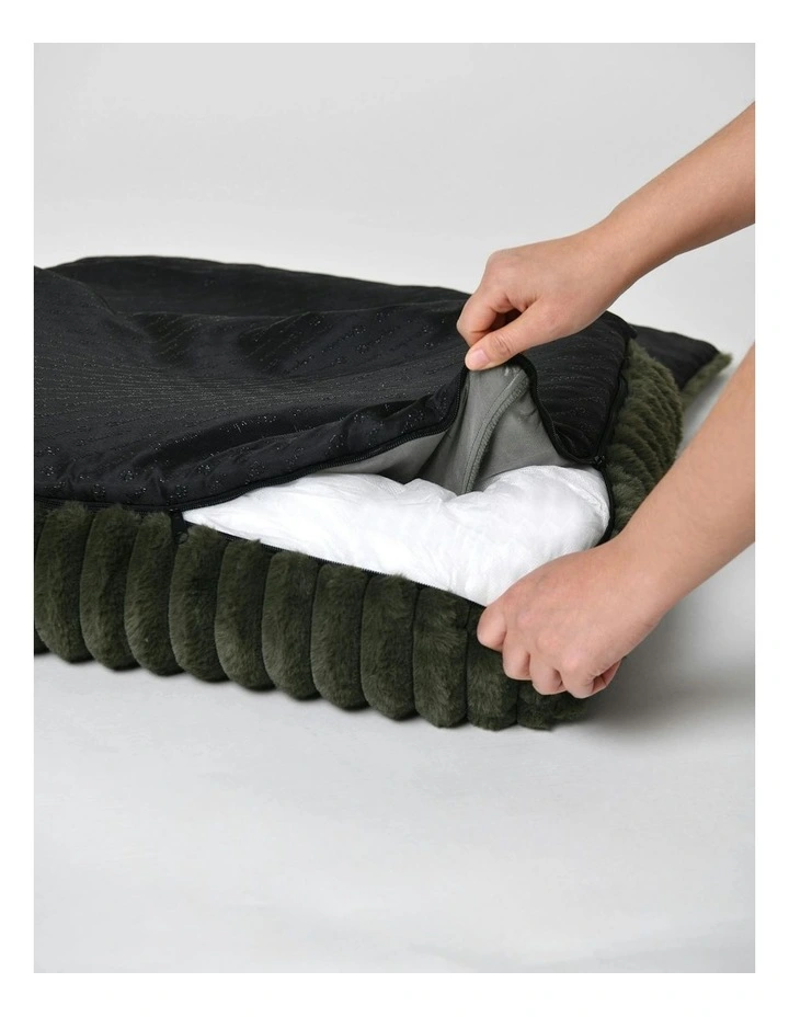 Cloud Bolster Sofa Protector Dog Bed in Olive image 6