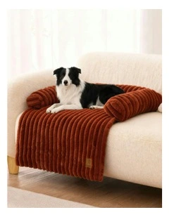 Cloud Bolster Sofa Protector Dog Bed in Rust