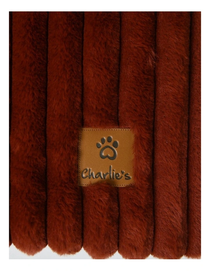 Cloud Bolster Sofa Protector Dog Bed in Rust image 4