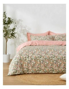 Mayfield 100% Cotton Reversible Quilt Cover Set in Multi