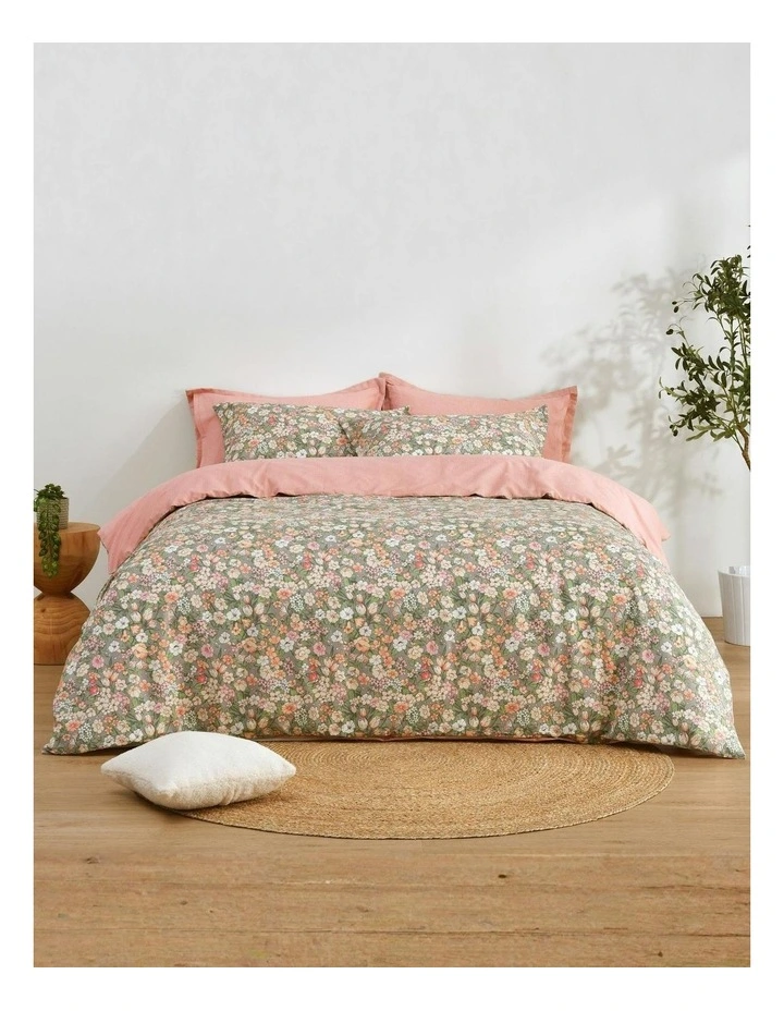 Mayfield 100% Cotton Reversible Quilt Cover Set in Multi image 7