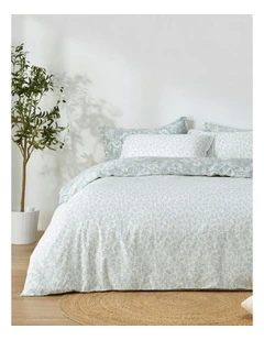 Eloise Cotton Reversible Quilt Cover Set in Blue