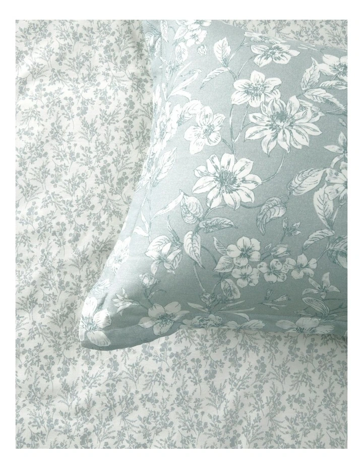 Eloise Cotton Reversible Quilt Cover Set in Blue image 4