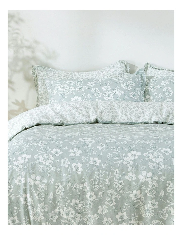 Eloise Cotton Reversible Quilt Cover Set in Blue image 5