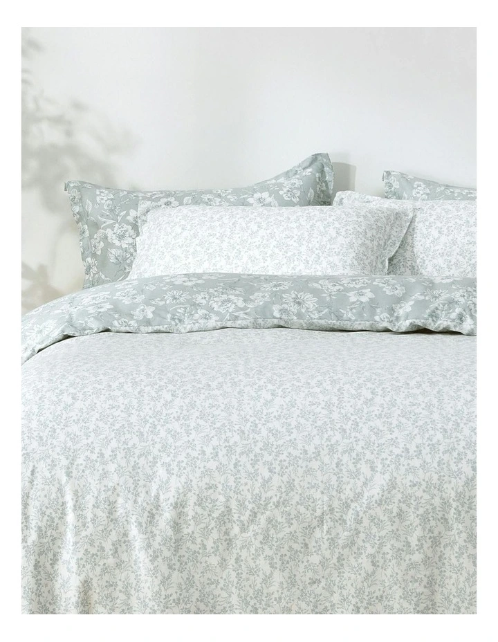 Eloise Cotton Reversible Quilt Cover Set in Blue image 6