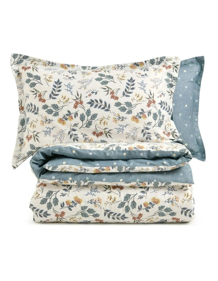 Vermont Cotton Reversible Quilt Cover Set in Multi image 3