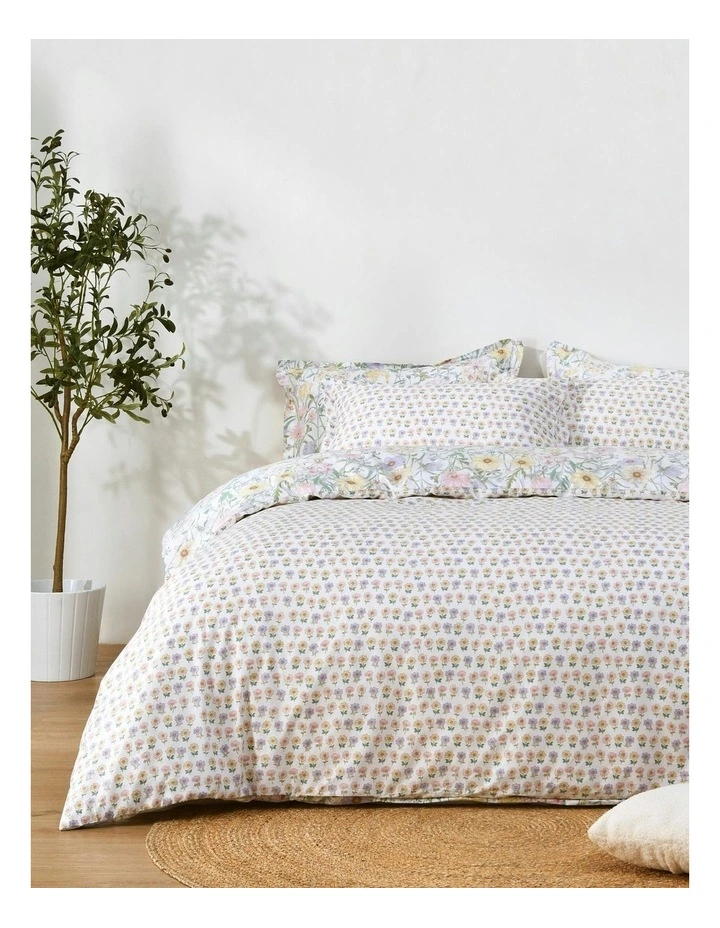 Amara Cotton Reversible Quilt Cover Set in Multi image 2