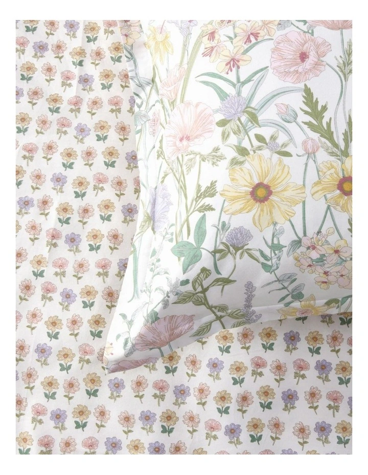 Amara Cotton Reversible Quilt Cover Set in Multi image 4