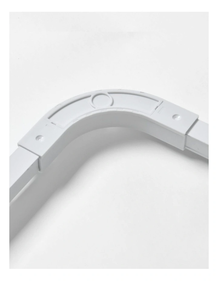 S-Fold Curtain Track Corner Connector in White image 2