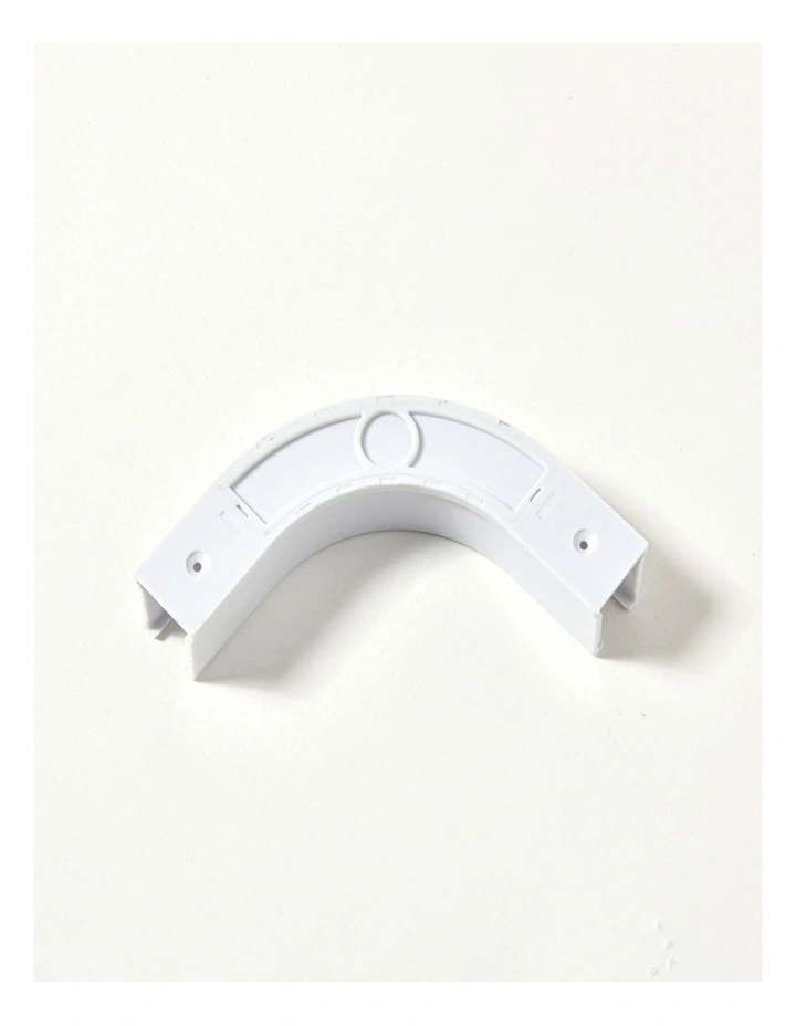 S-Fold Curtain Track Corner Connector in White image 4