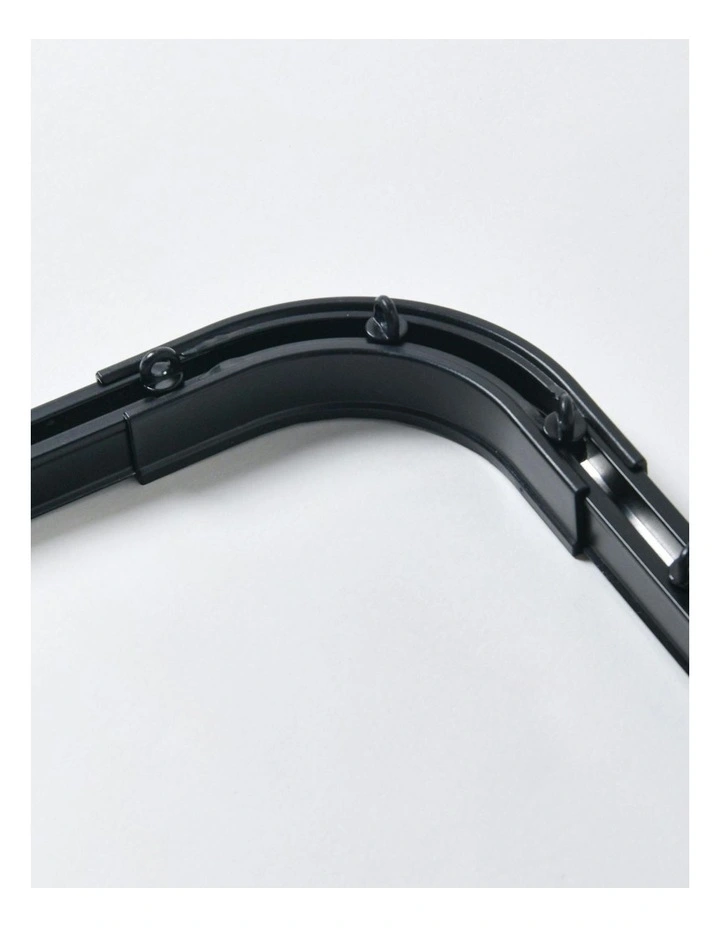 S-Fold Curtain Track Corner Connector in Black image 1