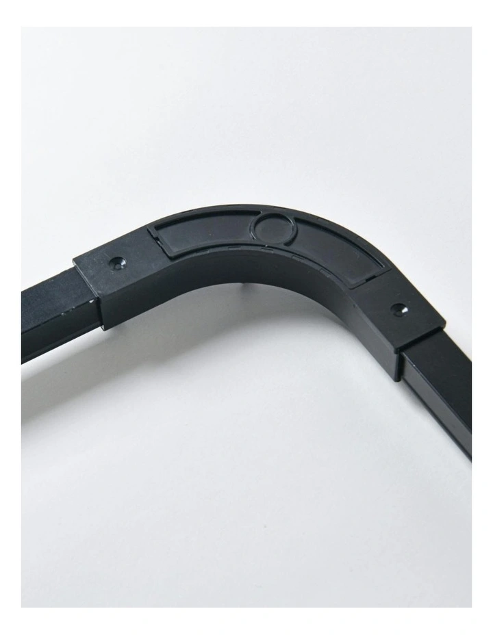 S-Fold Curtain Track Corner Connector in Black image 2