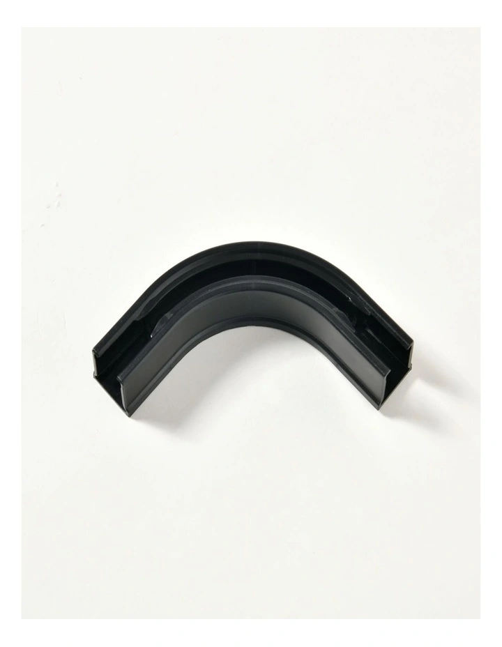 S-Fold Curtain Track Corner Connector in Black image 3