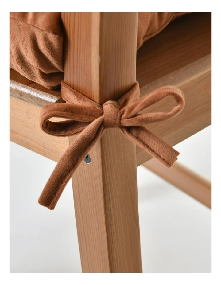 Vivienne Velvet Seat Cushion Pack of 4 in Cinnamon image 5