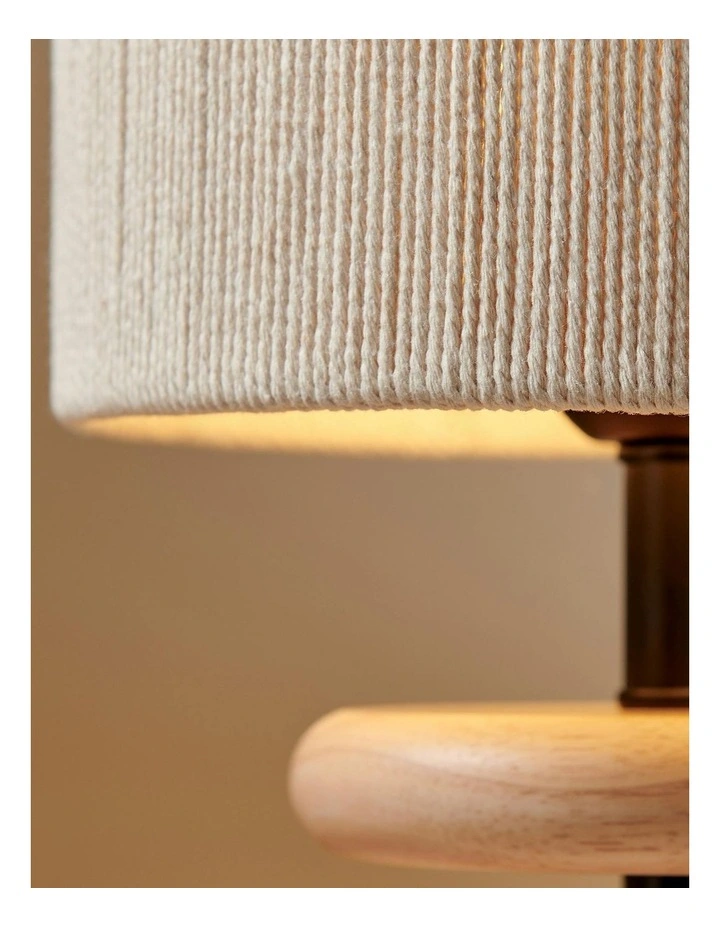Isle Wood Table Lamp Set of 2 in Beige image 6