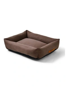 Brooksy Woven Dog Bed in Chocolate